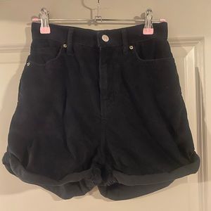 Black high waisted shorts from Urban Outfitters